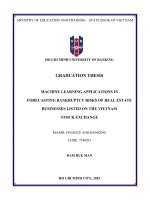 Machine learning application in forecasting bankruptcy risk of real estate businesses listed on the vietnam stock exchange