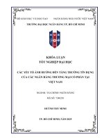 Các yếu tố Ảnh hưởng Đến tăng trưởng tín dụng của các ngân hàng thương mại cổ phần tại việt nam