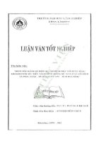 Bước Đầu Đánh giá hiệu quả mô hình phục hồi rừng bằng khoanh nuôi xúc tiến tái sinh có trồng bổ sung Ở xã yên bình và Đông xuân, huyện lương sơn, tỉnh hòa bình