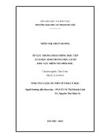Tóm tắt: Áp lực trong hoạt động học tập của học sinh trung học cơ sở khu vực miền núi phía Bắc