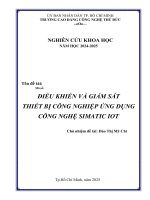 Điều khiển và giám sát thiết bị công nghiệp Ứng dụng công nghệ simatic iot