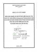 Bước Đầu nghiên cứu một số Đặc Điểm lâm học của loài cây vạng trứng (endospermum chinensis benth) làm cơ sở Đề xuất một số biện pháp kỹ thuật lâm sinh nhằm phục hồi và phát triển loài cây này tại huyện thanh sơn, tỉnh phú thọ