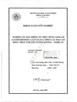 Nghiên cứu Đặc Điểm cấu trúc rừng săng lẻ (lagerstroemia cacyculata) theo các Đai cao khác nhau Ở huyện tương dương, nghệ an