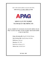 Khóa luận tốt nghiệp: Nguyên cứu xây dựng tài nguyên thông tin số phục vụ đào tạo trực tuyến tại Học viện Hành chính và Quản trị công