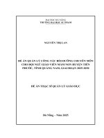 Quản lý công tác bồi dưỡng chuyên môn cho Đội ngũ giáo viên mầm non huyện tiên phước, tỉnh quảng nam, giai Đoạn 2025 2030