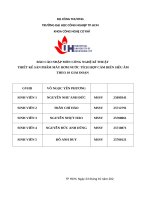 IUH - BÁO CÁO NHẬP MÔN CÔNG NGHỆ KĨ THUẬT - THIẾT KẾ SẢN PHẨM MÁY BƠM NƯỚC TÍCH HỢP CẢM BIẾN SIÊU ÂM THEO 10 GIAI ĐOẠN