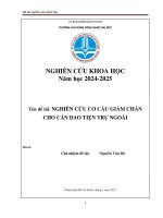 Nghiên cứu cơ cấu giảm chấn cho cán dao tiện trụ ngoài