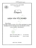 Lập biểu trọng lượng cây luồng (dendrocalamus membranaceus munro) tại lâm trường luồng   lang chính   thanh hóa