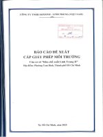 Báo cáo Đề xuất cấp giấy phép môi trường khu chế xuất linh trung ii