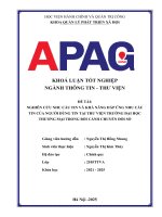 Khóa luận tốt nghiệp: Nghiên cứu nhu cầu tin và khả năng đáp ứng nhu cầu tin của người dùng tin tại Thư viện Trường Đại học Thương mại trong bối cảnh chuyển đổi số