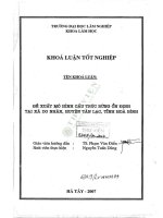 Đề xuất mô hình cấu trúc rừng Ổn Định tại xã do nhân, huyện tân lạc, tỉnh hòa bình