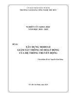 Xây dựng module giám sát thông số hoạt Động của hệ thống truyền Động