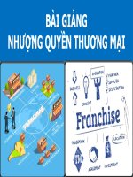 BÀI GIẢNG - NHƯỢNG QUYỀN THƯƠNG MẠI ( combo full slides 5 chương )