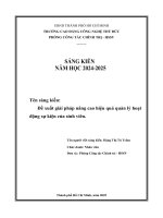 Đề xuất giải pháp nâng cao hiệu quả quản lý hoạt Động sự kiện của sinh viên