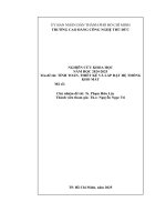 Tính toán, thiết kế và lắp Đặt hệ thống kho mát