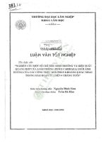 Nghiên cứu một số chỉ tiêu sinh trưởng và hiệu suất quang hợp của loài thông (pinus caribaea) dưới Ảnh hưởng của các công thức bón phân khoáng khác nhau trong giai Đoạn từ 1 Đến 4 tháng tuổi