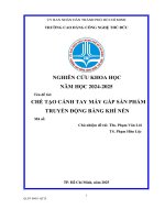 Chế tạo cánh máy gắp sản phẩm truyền Động bằng khí nén
