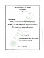 Bước Đầu nghiên cứu một số Đặc Điểm lâm học của loài vối thuốc (schima wallichi choisy) Ở khu vực lục ngạn, bắc giang