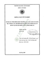 Đánh giá tình hình sinh trưởng của các loài cây bản Địa trong các mô hình rừng hỗn loài thuộc dự Án kfw4 tại huyện diễn châu, tỉnh nghệ an