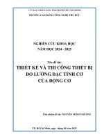 Thiết kế và thi công thiết bị Đo lường Đặc tính cơ của Động cơ