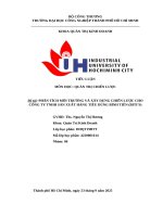 IUH - TIỂU LUẬN QUẢN TRỊ CHIẾN LƯỢC - PHÂN TÍCH MÔI TRƯỜNG VÀ XÂY DỰNG CHIẾN LƯỢC CHO CÔNG TY TNHH SẢN XUẤT HÀNG TIÊU DÙNG BÌNH TIÊN (BITI’S)