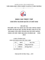 IUH - BCTT QUẢN LÝ ĐẤT ĐAI - TÌM HIỂU THỦ TỤC ĐĂNG KÍ CẤP GIẤY CHỨNG NHẬN QUYỀN SỬ DỤNG ĐẤT, QUYỀN SỞ HỮU NHÀ Ở VÀ TÀI SẢN KHÁC GẮN LIỀN VỚI ĐẤT DO CẤP GIẤY CHỨNG NHẬN LẦN ĐẦU TRÊN ĐỊA BÀN XÃ BÌNH LỢI NĂM 2024