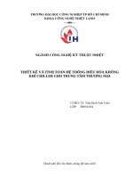 IUH - THIẾT KẾ VÀ TÍNH TOÁN HỆ THỐNG ĐIỀU HÒA KHÔNG KHÍ CHILLER CHO TRUNG TÂM THƯƠNG MẠI