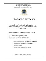 Nghiên cứu sâu và trình bày về một kỹ thuật tấn công phòng thủ hiện Đại