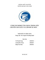 Cánh tay robot Ứng dụng trong dây chuyền sản suất và lắp ráp xe máy