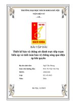 Thiết kế bảo vệ chống sét Đánh trực tiếp trạm biến Áp và tính toán bảo vệ chống sóng quá Điện Áp khí quyển