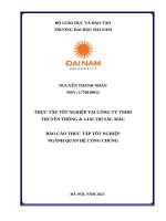 Báo cáo thực tập tốt nghiệp tại công ty tnhh truyền thông & giải trí sắc màu