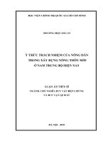 Ý thức trách nhiệm của nông dân trong xây dựng nông thôn mới ở Nam Trung Bộ hiện nay