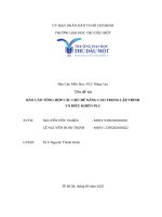 Đề tài báo cáo tổng hợp các chủ Đề nâng cao trong lập trình và Điều khiển plc