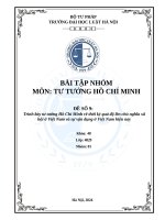 Trình bày tư tưởng hồ chí minh về thời kỳ quá Độ lên chủ nghĩa xã hội Ở việt nam và sự vận dụng Ở việt nam hiện nay