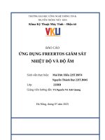 Báo cáo Ứng dụng freertos giám sát nhiệt Độ và Độ Ẩm