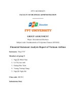 Financial statement analysis report of vietnam airlines