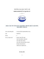 Báo cáo về vùng du lịch bắc trung bộ và duyên hải miền trung