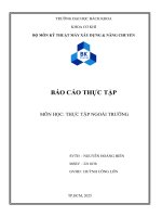 Báo cáo thực tập môn học môn học thực tập ngoài trường