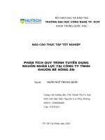 Phân tích quy trình tuyển dụng nguồn nhân lực tại công ty tnhh khuôn bế hồng Ân