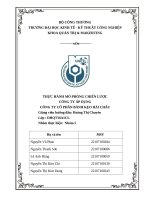 Thực hành mô phỏng chiến lược công ty Áp dụng công ty cổ phần bánh kẹo hải châu