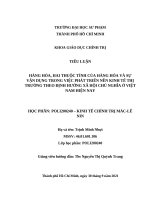 Hàng hóa, hai thuộc tính của hàng hóa và sự vận dụng trong việc phát triển nền kinh tế thị trường theo Định hướng xã hội chủ nghĩa Ở việt nam hiện nay