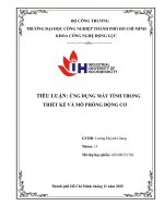 IUH - TIỂU LUẬN: ỨNG DỤNG MÁY TÍNH TRONG THIẾT KẾ VÀ MÔ PHỎNG ĐỘNG CƠ