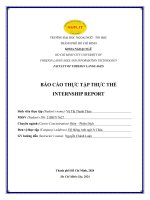 Báo cáo thực tập thực thế internship report hệ thống anh ngữ Á châu