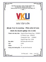 Đề tài fast accounting – phần mềm kế toán dành cho doanh nghiệp vừa và nhỏ