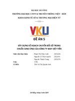 Xây dựng kế hoạch chuyển Đổi số trong chuỗi cung Ứng của công ty may việt tiến