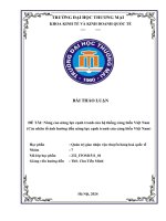 Nâng cao năng lực cạnh tranh của hệ thống cảng biển việt nam (các nhân tố Ảnh hưởng Đến năng lực cạnh tranh của cảng biển việt nam)