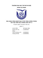 Ứng dụng công nghệ thực tế Ảo tăng cường trong dạy học hình học không gian lớp 11