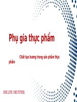 Tiểu luận - Phụ gia thực phẩm - đề tài -   Chất tạo hương trong sản phẩm thực phẩm