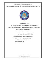 Tư tưởng hồ chí minh về Đoàn kết quốc tế  liên hệ với thực tiễn Đoàn kết quốc tế của việt nam hiện nay