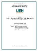 Các yếu tố Ảnh hưởng Đến việc Áp dụng kế toán xanh trong doanh nghiệp Ở việt nam